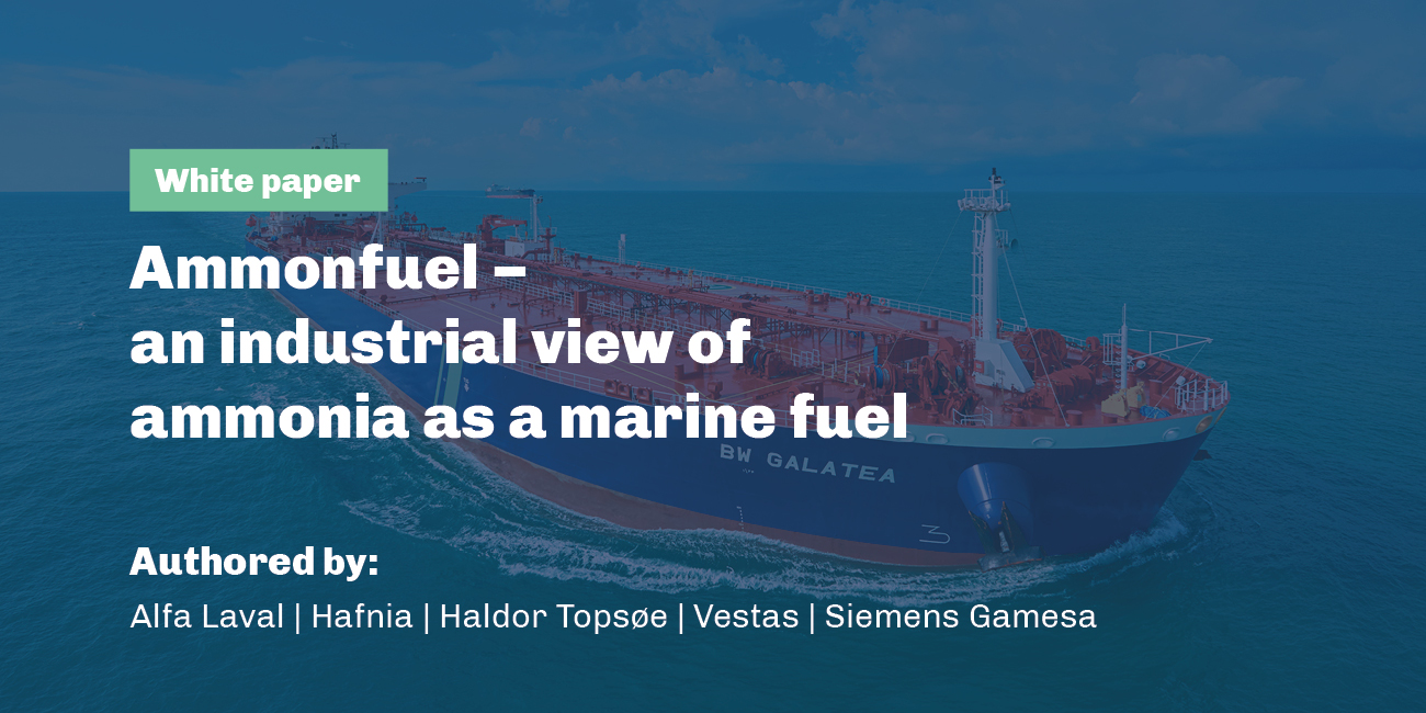 Ammonfuel – an industrial view of ammonia as a marine fuel - Hafnia